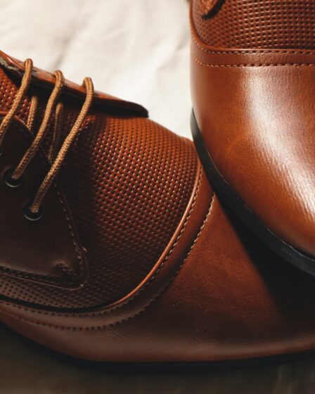 brown leather lace up shoes